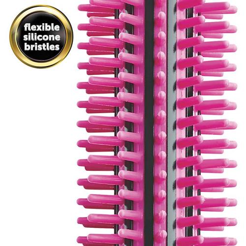 Color Black and Pink Revlon® Pro Collection 1-Inch Silicone Heated Styling Brush in Pink/Black
