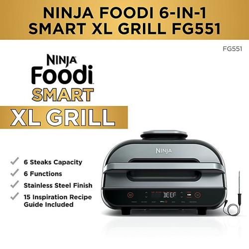 Ninja® Foodi™ Smart XL 6-in-1 Indoor Grill with 4-qt Air Fryer, Roast, Bake, Broil, Dehydrate