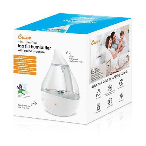 4 in 1 Top Fill 1 Gal. Cool Mist Humidifier with Sound Machine