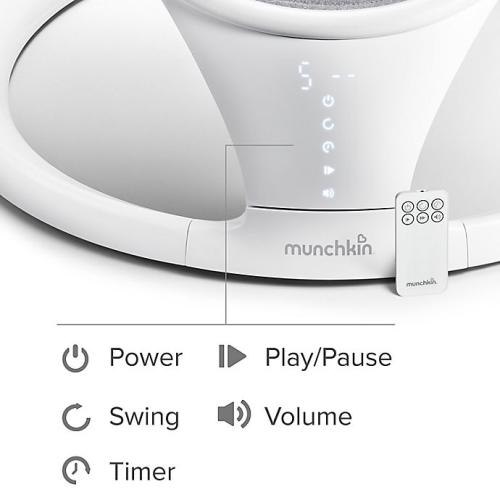 Munchkin® Bluetooth-Enabled Musical Baby Swing in Grey. (Missing part, see the picture)