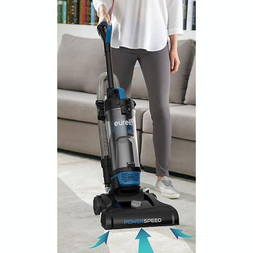 Color Black and Blue Eureka® PowerSpeed Upright Vacuum in Black