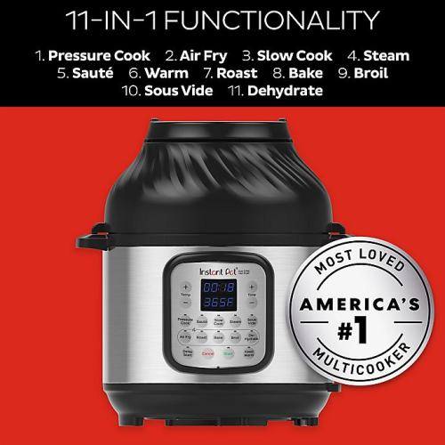The Instant Pot® 8 qt. Duo Crisp™   Air Fryer in Stainless Steel/Black
