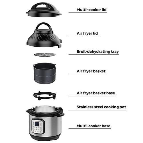 The Instant Pot® 8 qt. Duo Crisp™   Air Fryer in Stainless Steel/Black