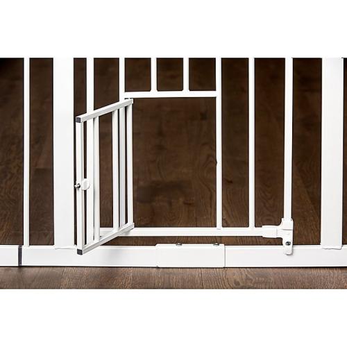 Carlson Extra-Tall Pressure-Mount Walk-Through Pet Gate in White
