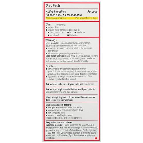 Tylenol® Children's 4 oz. Pain Reliever/Fever Reducer Oral Suspension Liquid in Grape 2 pk