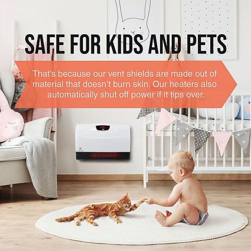 White Heat Storm Phoenix Wall Mounted Infrared Heater with WiFi