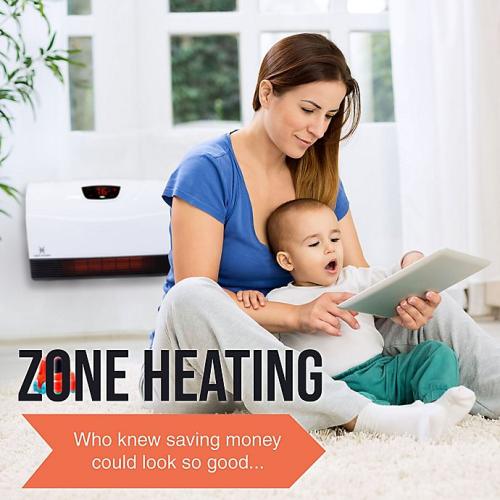 White Heat Storm Phoenix Wall Mounted Infrared Heater with WiFi