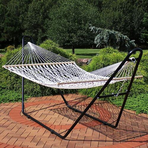 Sunnydaze Decor Steel Universal Hammock Stand in Black