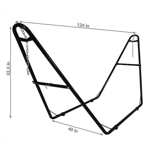 Sunnydaze Decor Steel Universal Hammock Stand in Black