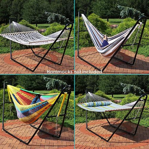 Sunnydaze Decor Steel Universal Hammock Stand in Black
