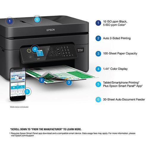 Epson WorkForce WF-2930 Special Edition All-in-One Inkjet Printer, C11CK63201-C