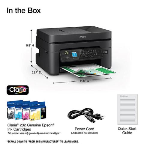 Epson WorkForce WF-2930 Special Edition All-in-One Inkjet Printer, C11CK63201-C