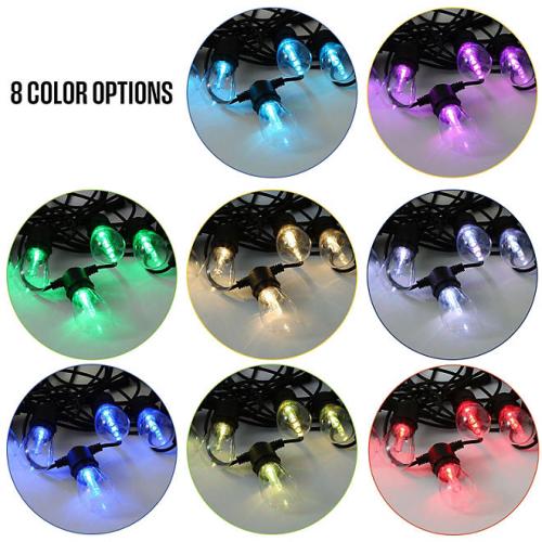 Westinghouse 36' Solar Powered LED Color Changing String Light Set, 15 Bulbs with Remote Control