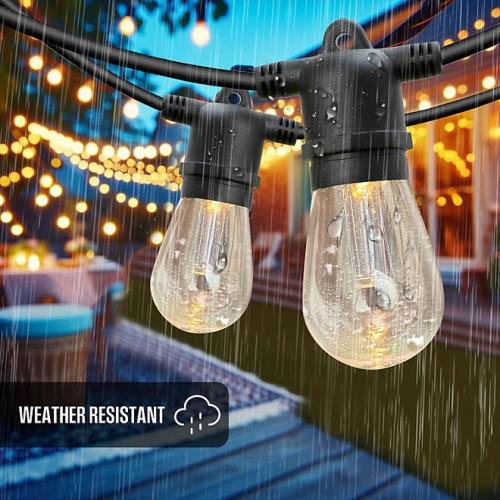Westinghouse 36' Solar Powered LED Color Changing String Light Set, 15 Bulbs with Remote Control