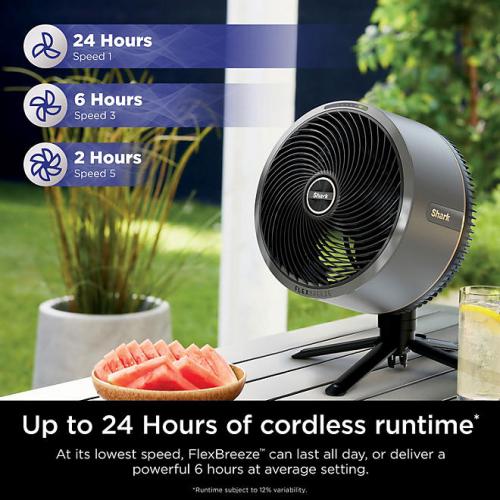 Shark FlexBreeze Fan with InstaCool Mist Attachment, Cordless & Corded, Outdoor & Indoor