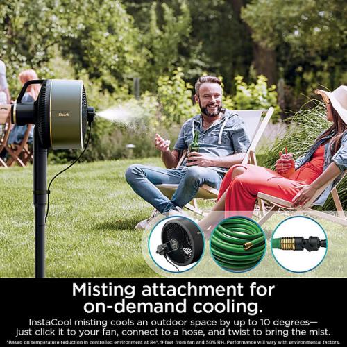 Shark FlexBreeze Fan with InstaCool Mist Attachment, Cordless & Corded, Outdoor & Indoor