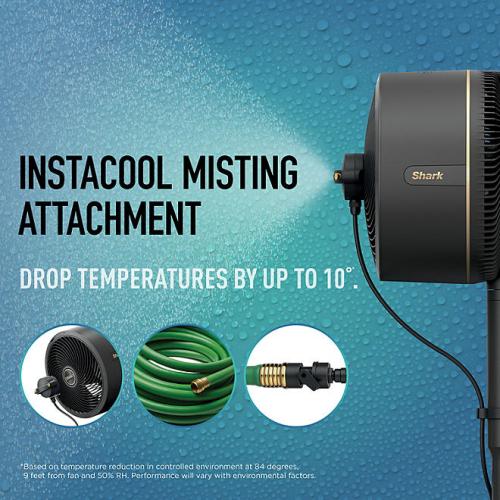 Shark FlexBreeze Fan with InstaCool Mist Attachment, Cordless & Corded, Outdoor & Indoor