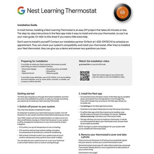 Google Nest Learning Thermostat 3rd Generation (White)