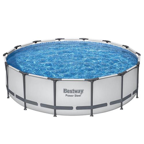 Bestway Power Steel Round Above Ground Pool Set, L 14’ x W 42”