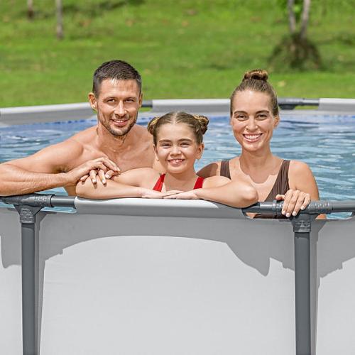 Bestway Power Steel Round Above Ground Pool Set, L 14’ x W 42”