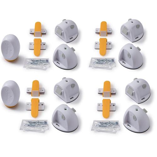 Safety 1st Adhesive Magnetic Lock System, 8 Locks And 2 Keys, White