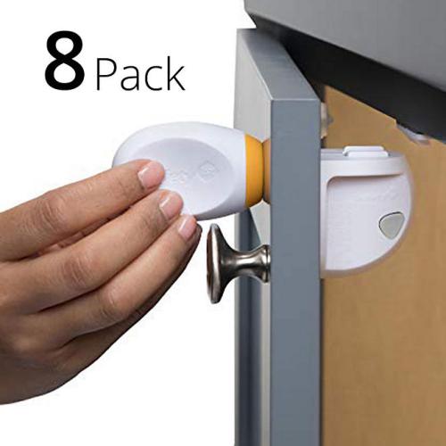 Safety 1st Adhesive Magnetic Lock System, 8 Locks And 2 Keys, White
