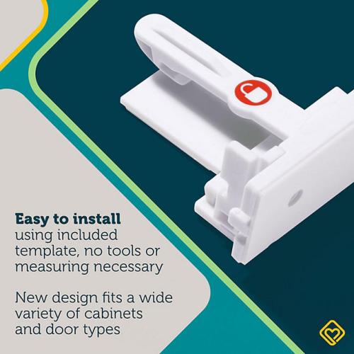 Safety 1st Secure-to-Explore Adhesive Locks, 12 locks, White