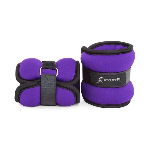 ProsourceFit Ankle Weights 2.5, Set of 2, Purple - Purple