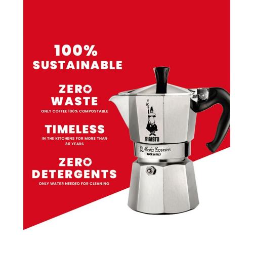 Moka Express 6 Cups Coffeemaker - 9.1 oz - Gray