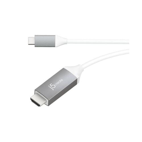 j5create USB Type-C to 4K HDMI Cable, 6ft - Gray