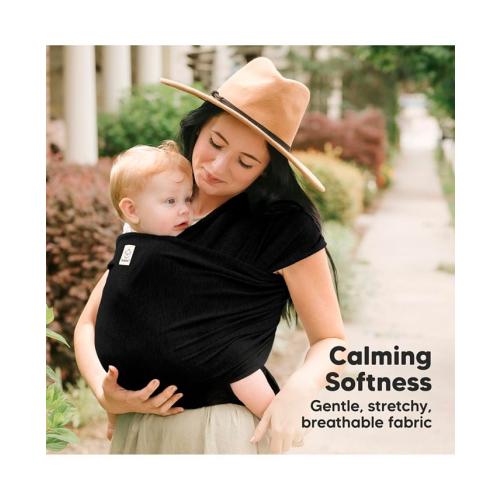 Original Baby Wraps Carrier, Baby Sling Carrier, Stretchy Infant Carrier for Newborn, Toddler - Black - No Size