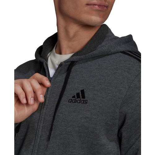 adidas Men's Essentials Full-Zip Hoodie  - Gray - XL