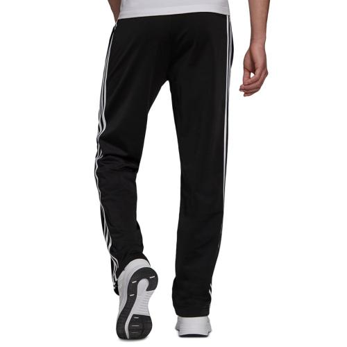 Size M adidas Men's Primegreen Essentials Warm-Up Open Hem 3-Stripes Track Pants - Gray