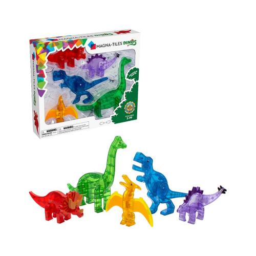 5pcs MAGNA-TILESA  MAGNA-TILES Dinos 5-Piece Magnetic Construction Set, Ages 3  - Multi