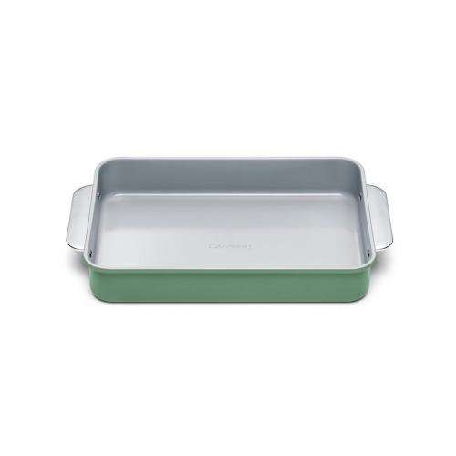 Caraway Non-Stick Ceramic Brownie Pan with Handles - Green
