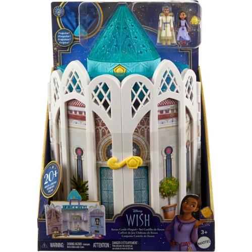 Disney's Wish Rosas Castle Playset, Dollhouse with 2 Posable Mini Dolls, Star Figure 20 Accessories - Multi