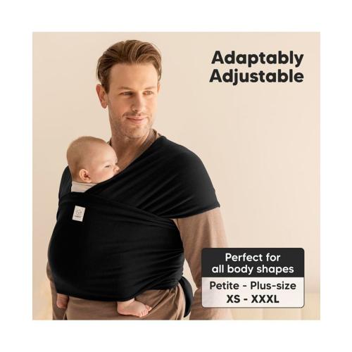 Original Baby Wraps Carrier, Baby Sling Carrier, Stretchy Infant Carrier for Newborn, Toddler - Black - No Size