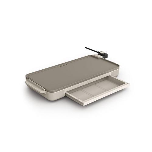 Bella 10 x 20 Electric Griddle with Warming Tray - Tan/Beige - No Size