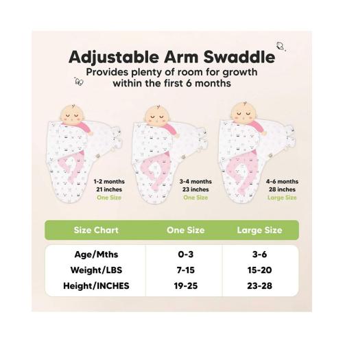 3pk Organic Swaddle Sleep Sacks with Knot Hats, Newborn 0-3 Months - Multi - ONE SIZE