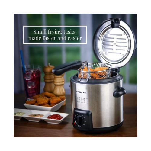 OVENTE Electric Deep Fryer - Gray
