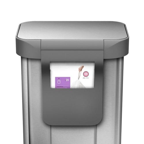 simplehuman Brushed Stainless Steel 45L Step Trash Can  - Silver