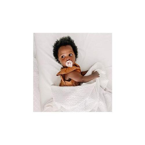 Size one Color White Simka Rose Baby Waffle Baby Blanket - White - ONE SIZE