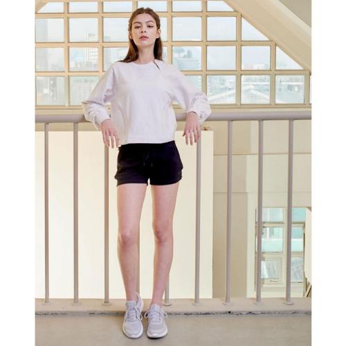 City Zip French Terry Shorts for Women - Black - XSmall
