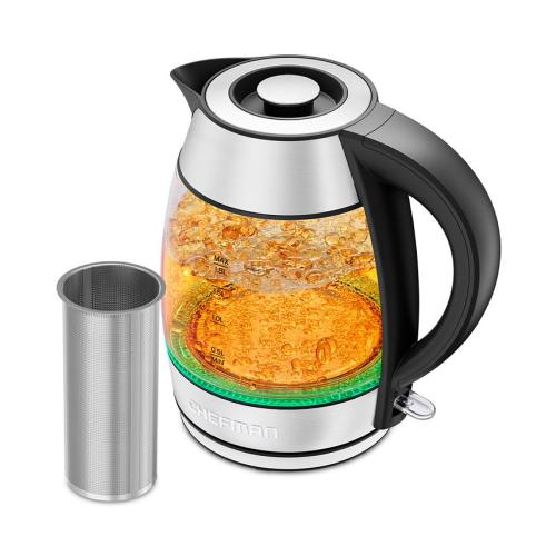 Chefman 1.8L Stay Hot Electric Kettle with Tea Infuser ‼️has mild stains ‼️