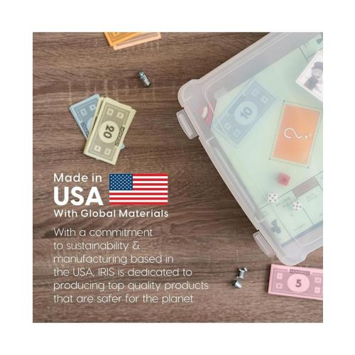 IRIS 6 Pack 8.5 x 11 Portable Project Case Container with Snap-Tight Latch, Clear - ONE SIZE