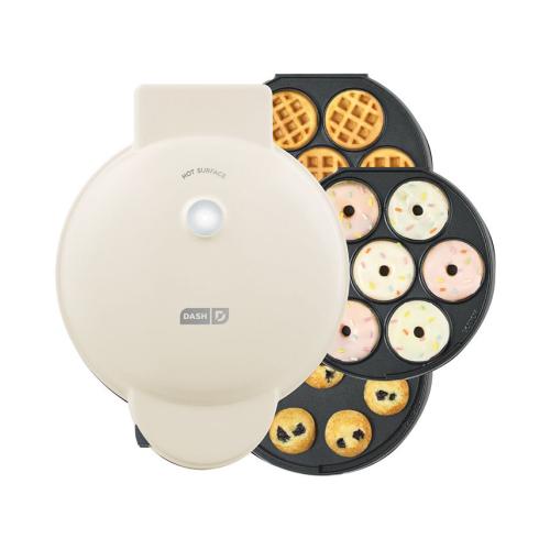 Dash MultiMaker™ Treat Maker System with Removeable: Mini Cupcake, Donut, & Waffle Bite - Tan/Beige MAY HAVE MISSING ACCESSORIES