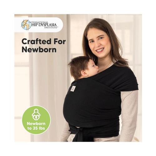 Original Baby Wraps Carrier, Baby Sling Carrier, Stretchy Infant Carrier for Newborn, Toddler - Black - No Size