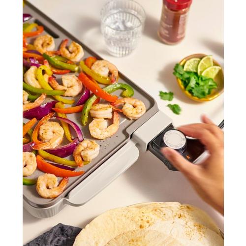 Bella 10 x 20 Electric Griddle with Warming Tray - Tan/Beige - No Size