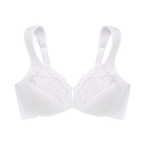 Women's Full Figure Plus Size Wonderwire Front Close Bra 1245 - White