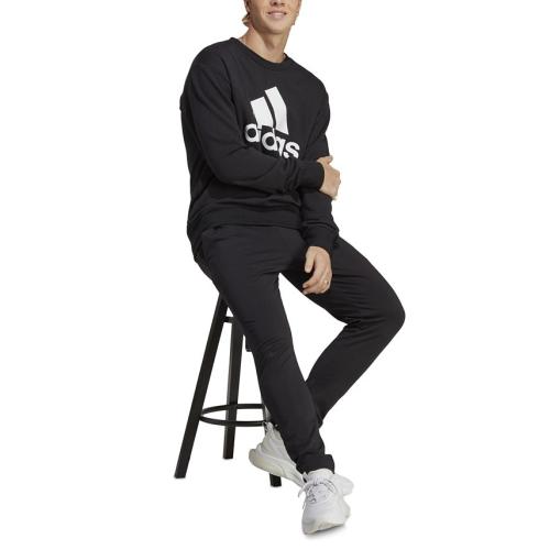 Size XL adidas Men's Essentials Performance Single Jersey Tapered Open Hem Jogger Pants - Black -